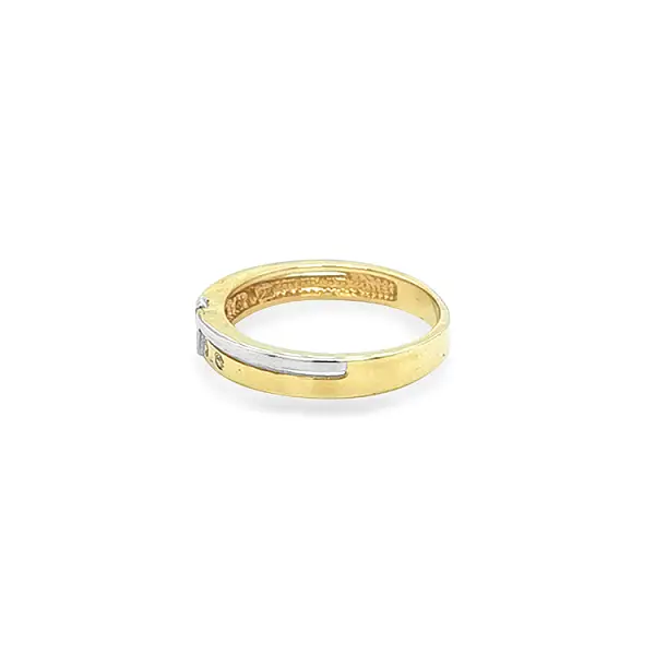 组合金镶锆石戒指