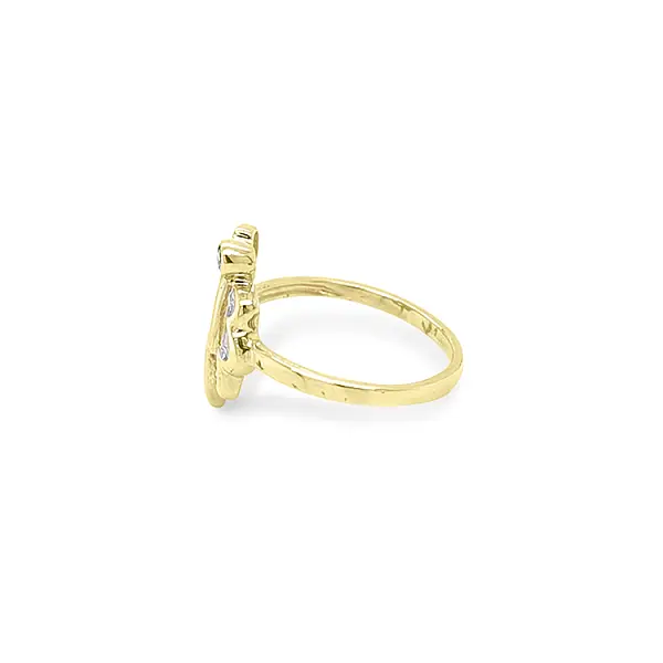 组合金镶锆石戒指