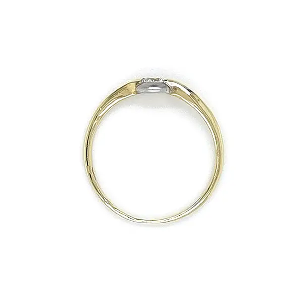 组合金镶锆石订婚戒指