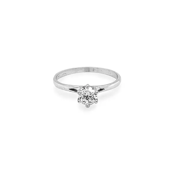 锆石金订婚戒指