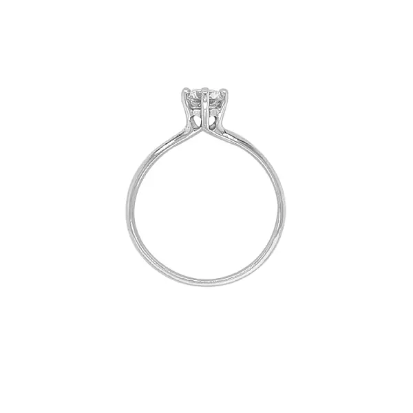 锆石金订婚戒指