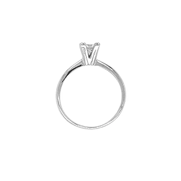 锆石黄金订婚戒指