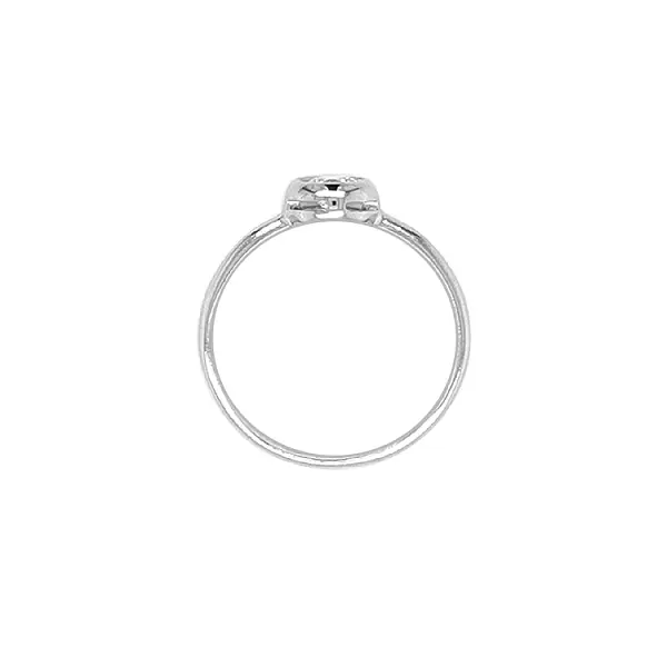 锆石金订婚戒指