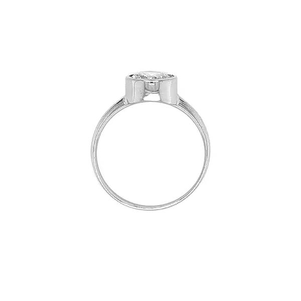 锆石金订婚戒指