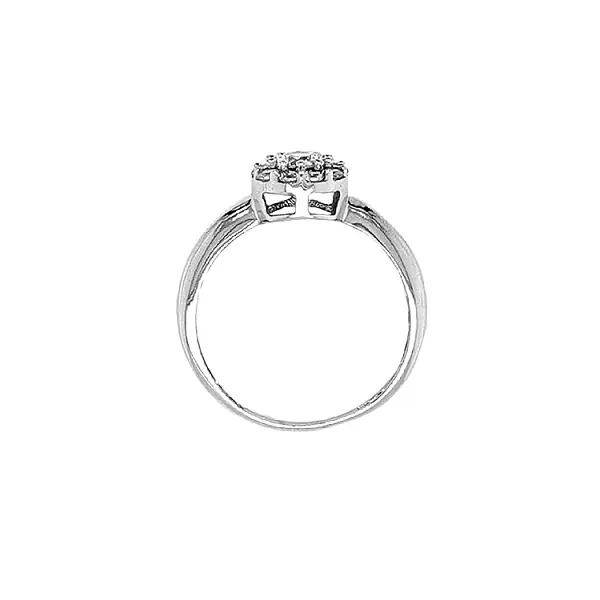 锆石黄金订婚戒指