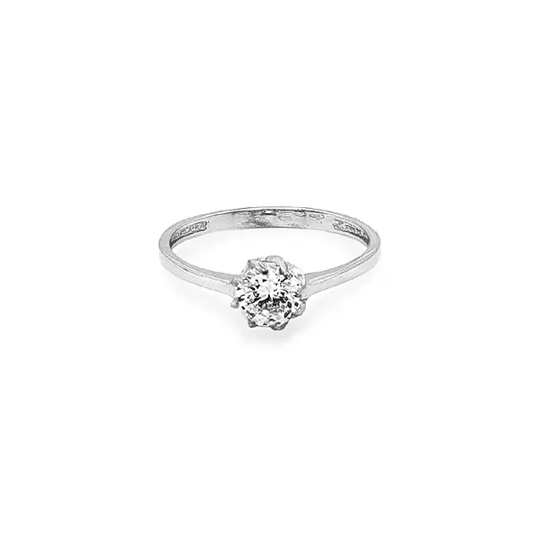 锆石金订婚戒指