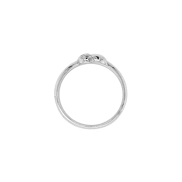 心形镶锆石金戒指