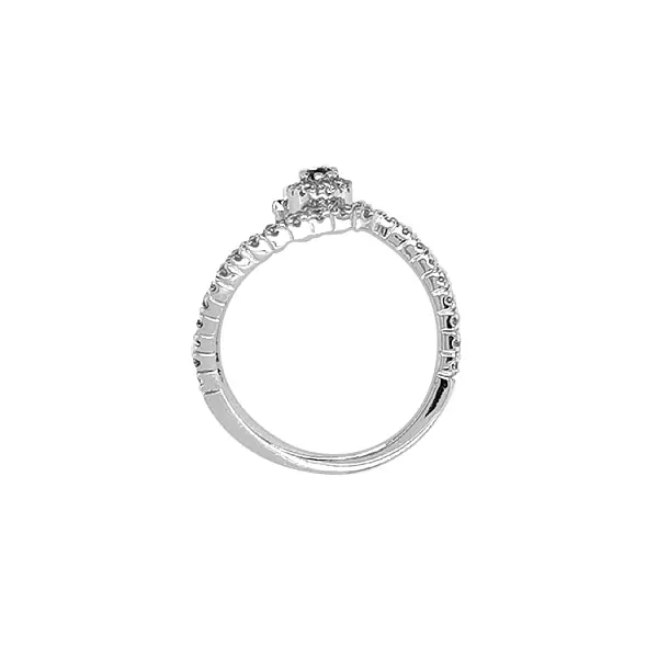 镶彩色锆石金戒指