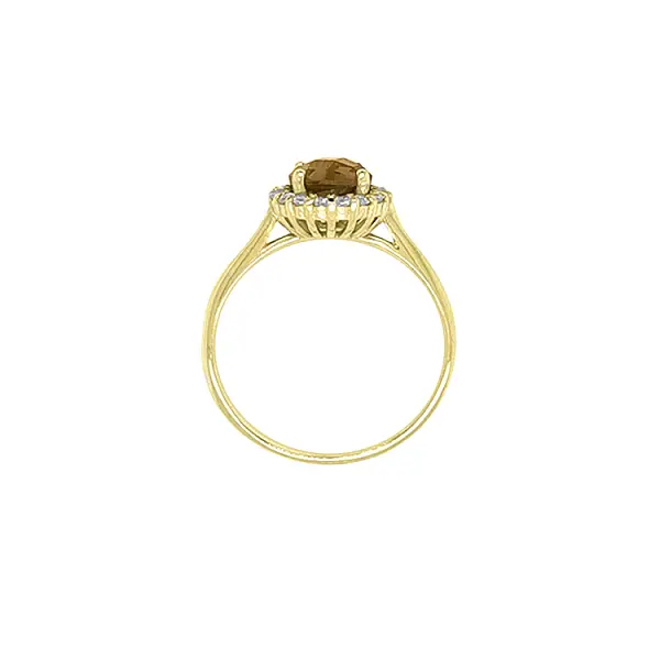 镶彩色宝石的金戒指