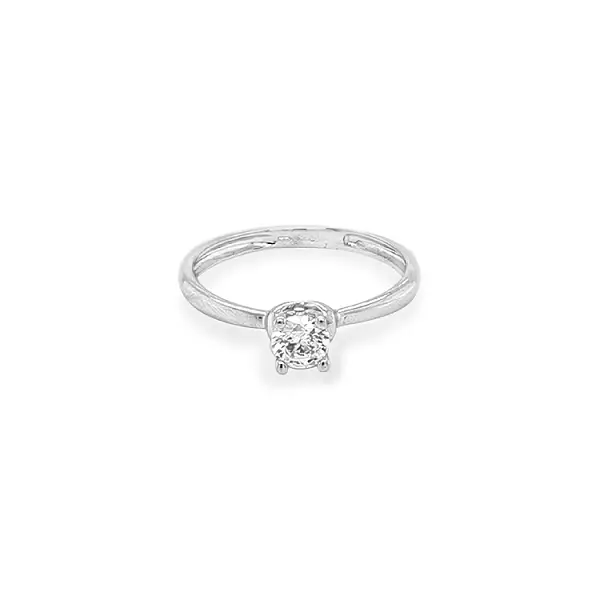 锆石金订婚戒指