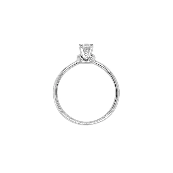 锆石金订婚戒指