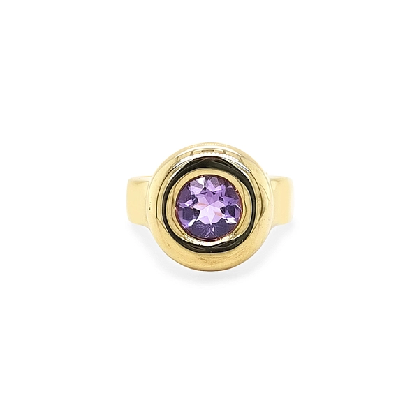 独家黄金紫水晶戒指