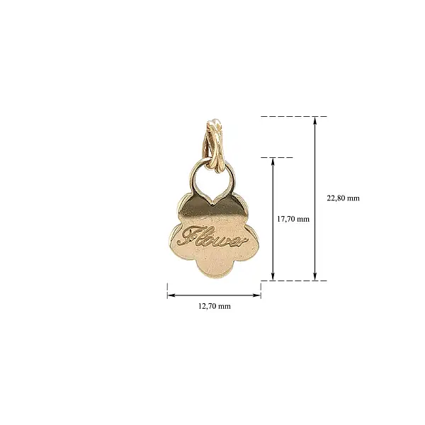 永恒的花朵图案吊坠