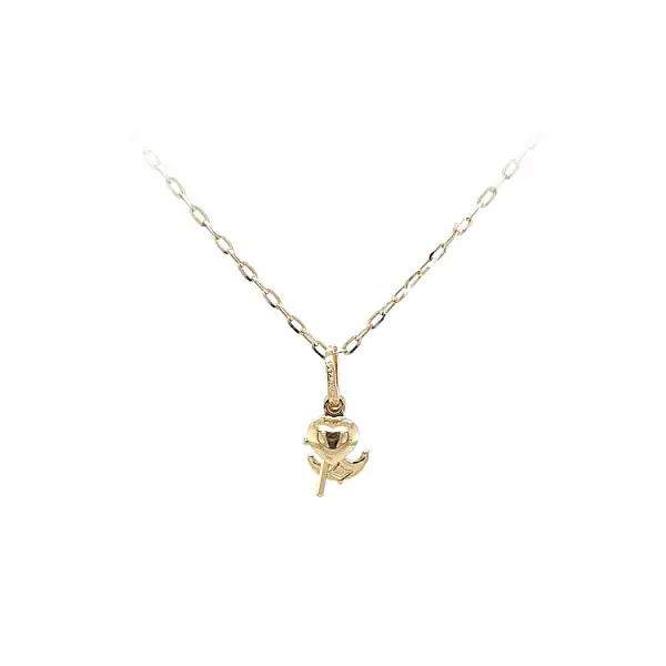 心形、锚形、十字形金吊坠