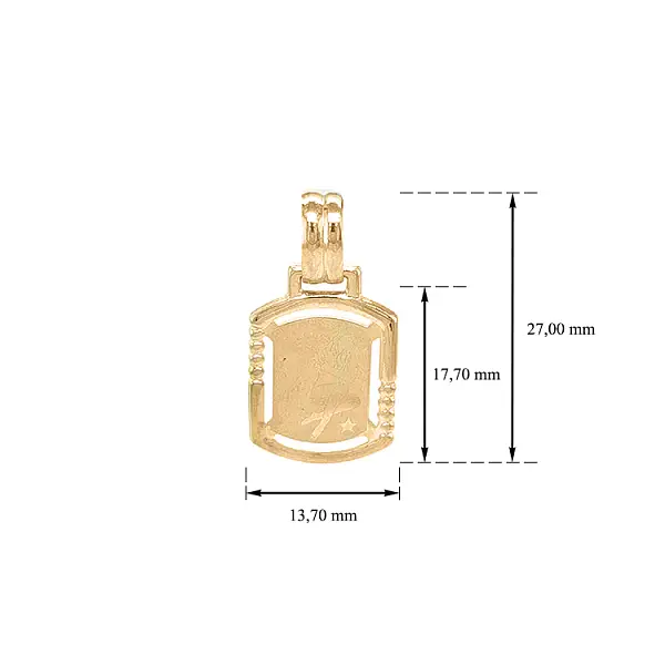 圣母标志黄金吊坠