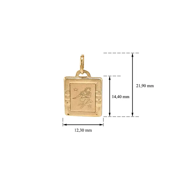 圣母标志黄金吊坠