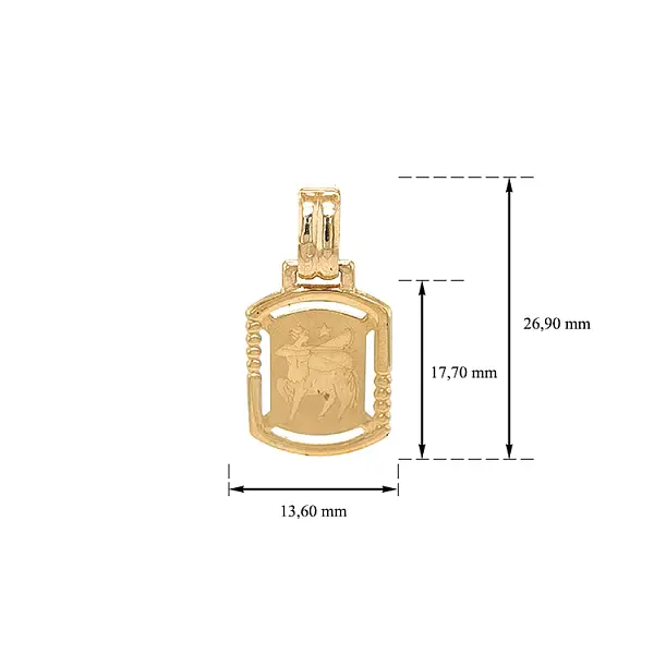 射手座黄金吊坠