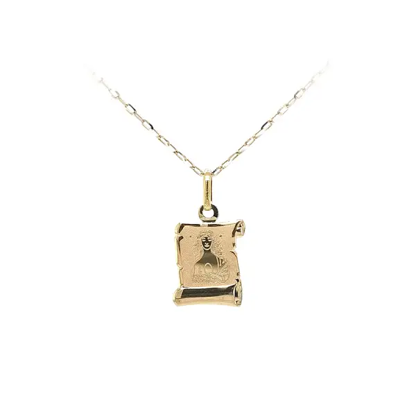 圣母标志黄金吊坠