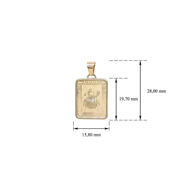 巨蟹星座黄金吊坠