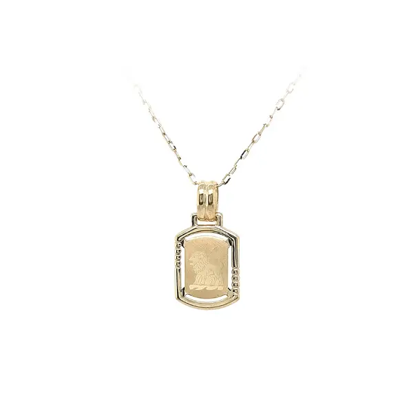 狮子星座黄金吊坠