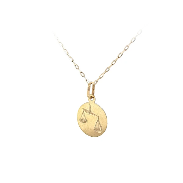天秤星座黄金吊坠