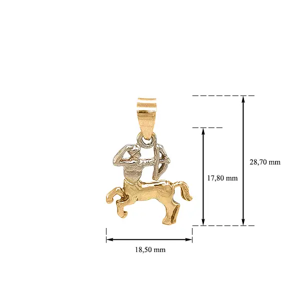 射手座黄金吊坠