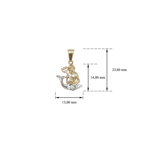 水瓶座黄金吊坠