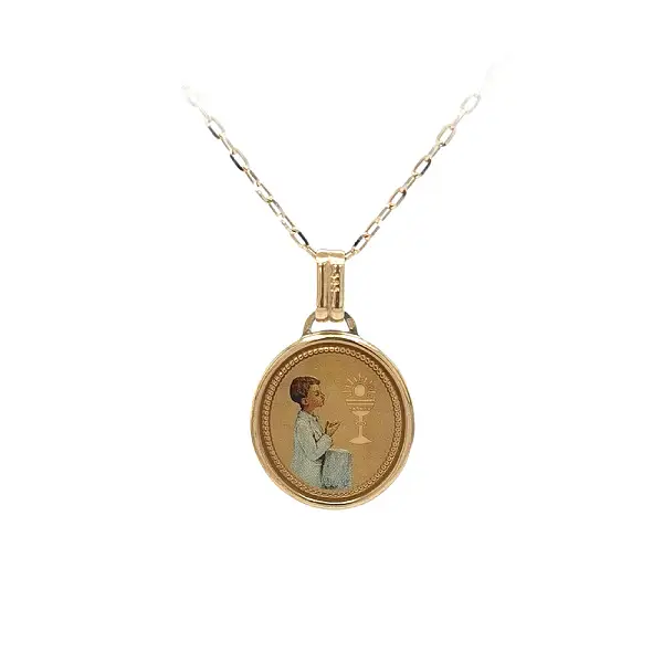 初领圣体黄金吊坠