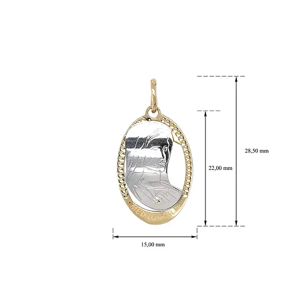 组合金圣母玛利亚吊坠