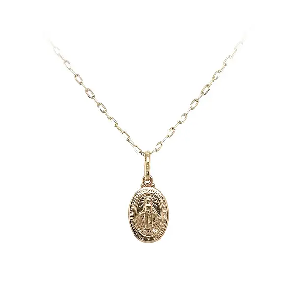 圣母玛利亚黄金吊坠