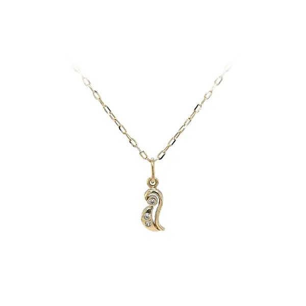 锆石黄金吊坠