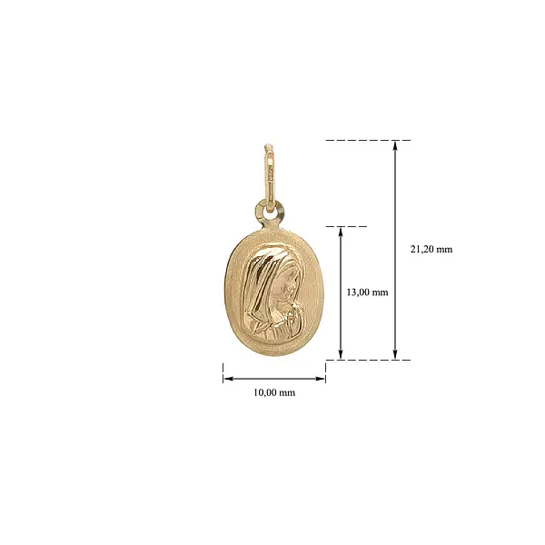 圣母玛利亚黄金吊坠