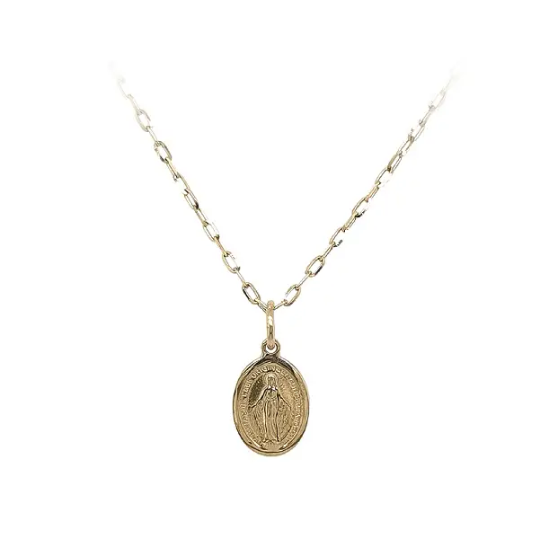 圣母玛利亚黄金吊坠