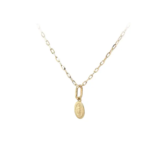 圣母玛利亚精美雕像黄金吊坠