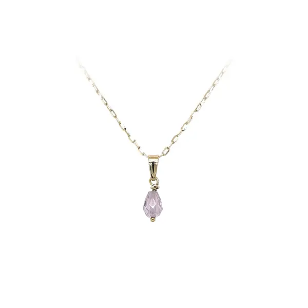 紫色宝石黄金吊坠