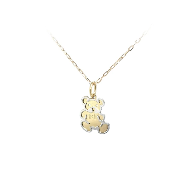 金色泰迪熊吊坠