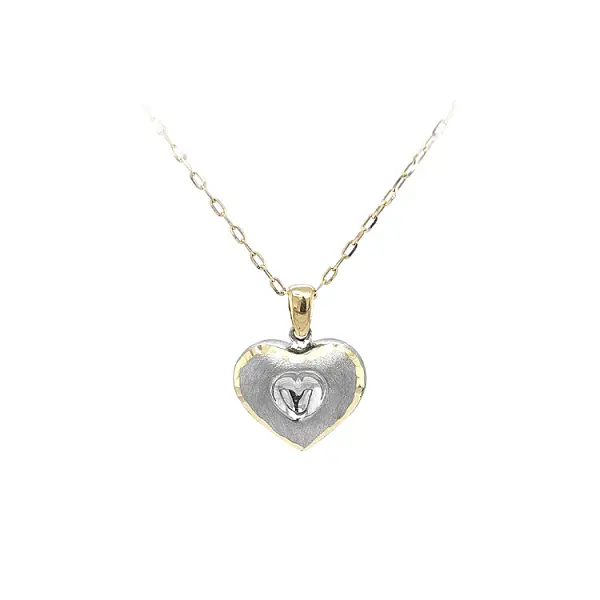 金色组合心形吊坠