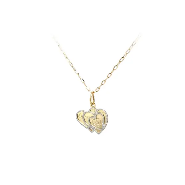 心形金吊坠