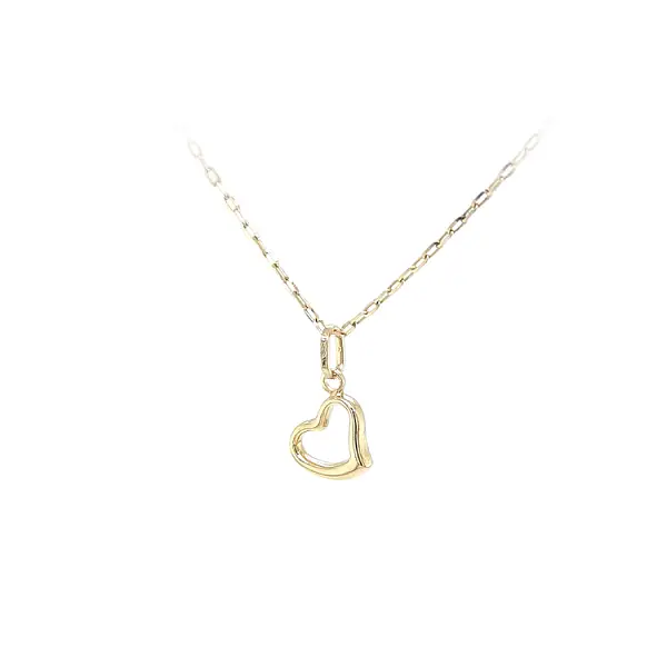 心形金吊坠