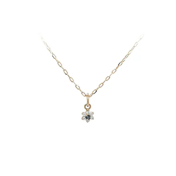 镶蓝色宝石的黄金吊坠