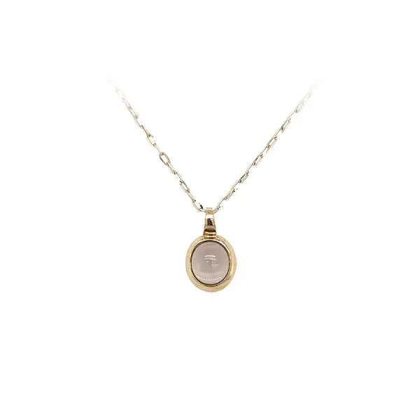 棕色宝石金吊坠