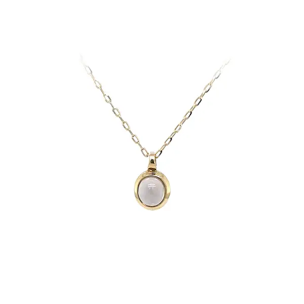 棕色宝石金吊坠