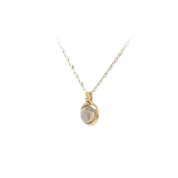 棕色宝石金吊坠