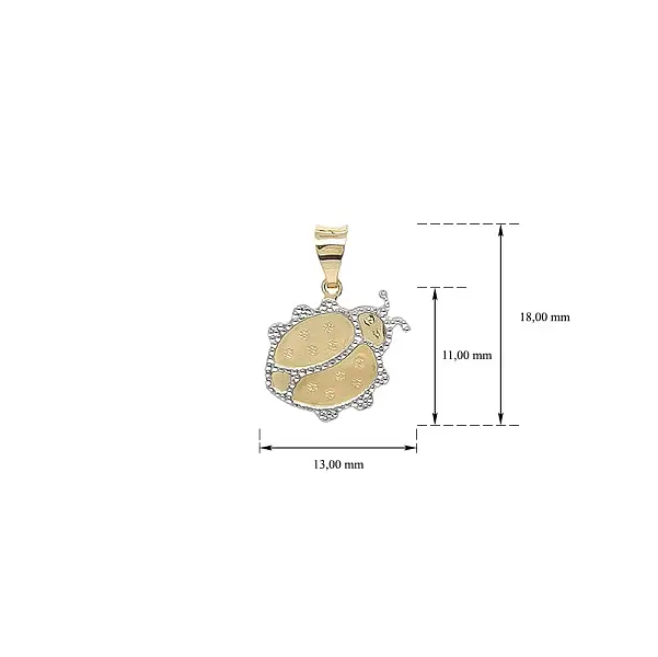 组合金瓢虫吊坠