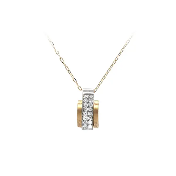 组合金镶锆石吊坠