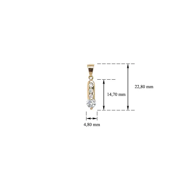 锆石黄金吊坠