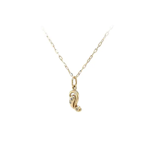 锆石黄金吊坠