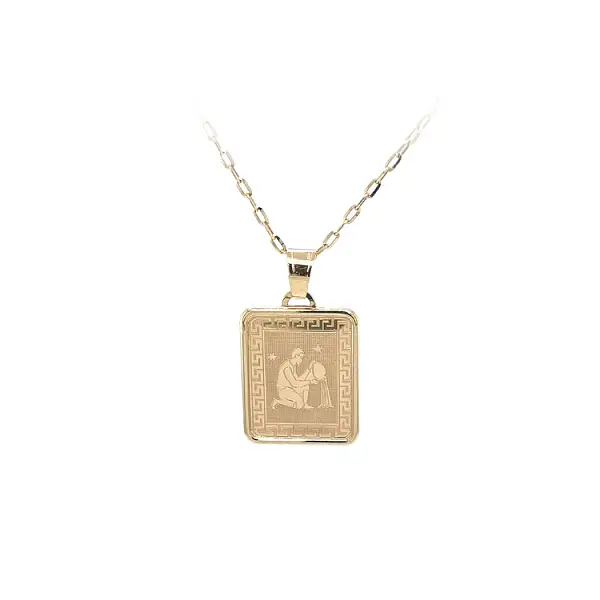 水瓶座黄金吊坠