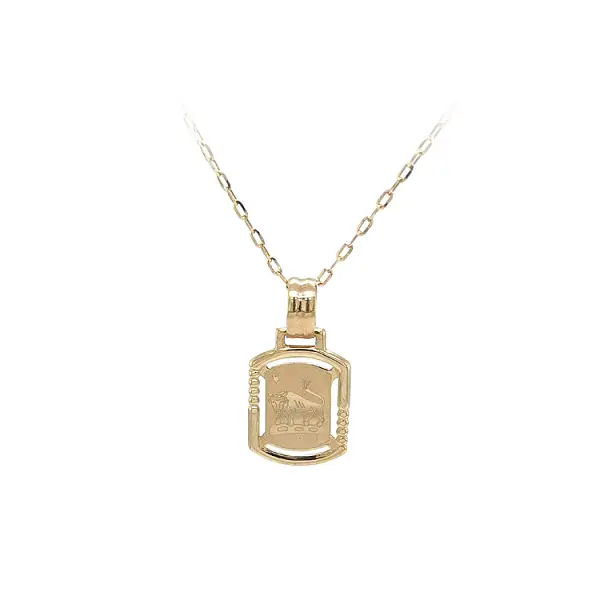 公牛星座黄金吊坠