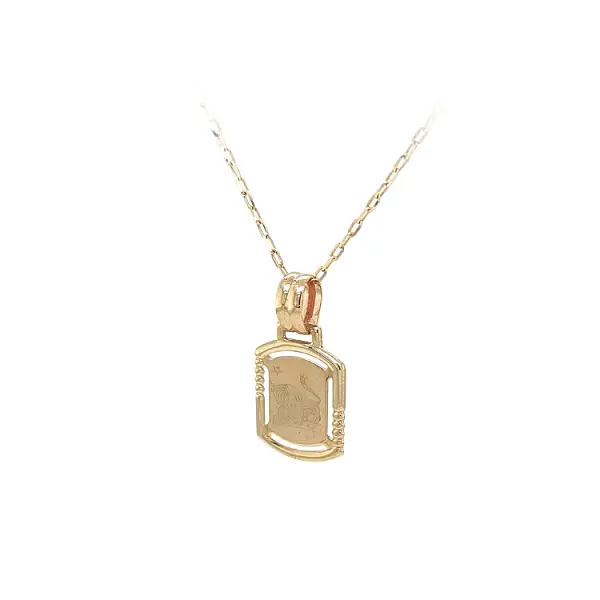 公牛星座黄金吊坠